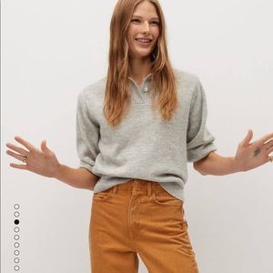 Mango x Women’s Sweater x Beige Polo Style Sweater